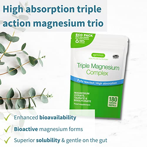 Foto 2 | Suplemento Igennus Triple Magnesium Complex 90 Porciones - Venta Internacional.
