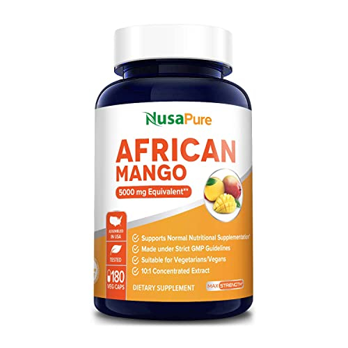 Foto 2 pulgar | Suplemento De Extracto De Mango Africano Nusapure 5000 Mg 180 Cápsulas - Venta Internacional.