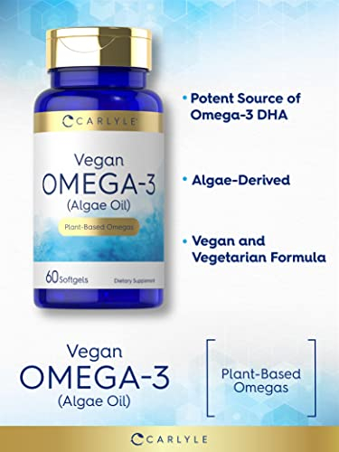 Foto 4 pulgar | Suplemento Carlyle Vegan Omega 3 200 Mg Cápsulas Blandas 60 Unidades - Venta Internacional.