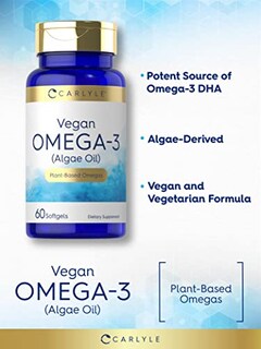 Foto 3 | Suplemento Carlyle Vegan Omega 3 200 Mg Cápsulas Blandas 60 Unidades - Venta Internacional.