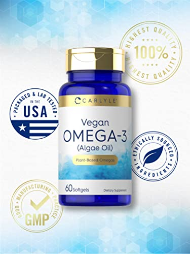 Foto 5 | Suplemento Carlyle Vegan Omega 3 200 Mg Cápsulas Blandas 60 Unidades - Venta Internacional.