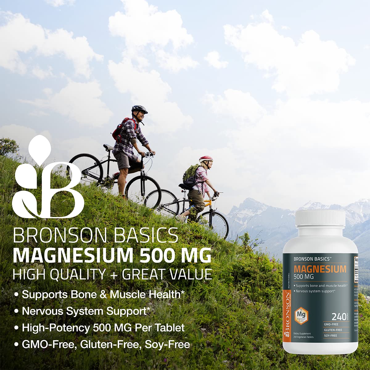 Foto 6 pulgar | El Suplemento Bronson Magnesium 500 Mg Apoya Los Huesos Y Los Músculos - Venta Internacional.