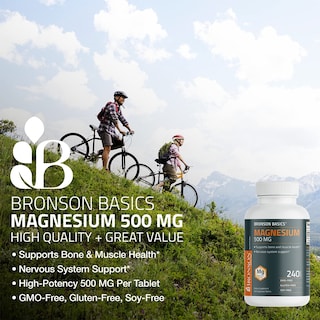 Foto 5 | El Suplemento Bronson Magnesium 500 Mg Apoya Los Huesos Y Los Músculos - Venta Internacional.