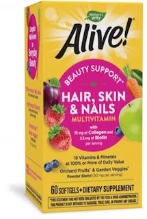Foto 1 | ¡complementa Nature's Way Alive! 60 Cápsulas Blandas Para Cabello, Piel Y Uñas - Venta Internacional.
