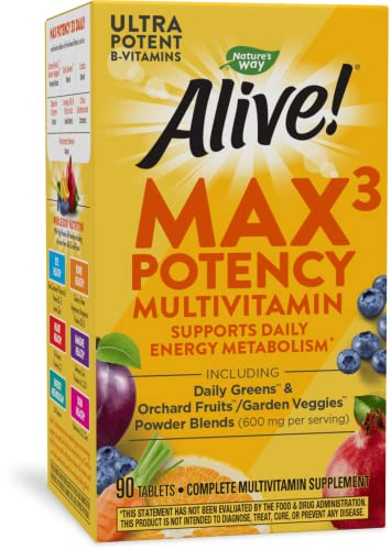 ¡complementa Nature's Way Alive! Multivitamínico Max3 Potency 90  - Venta Internacional.