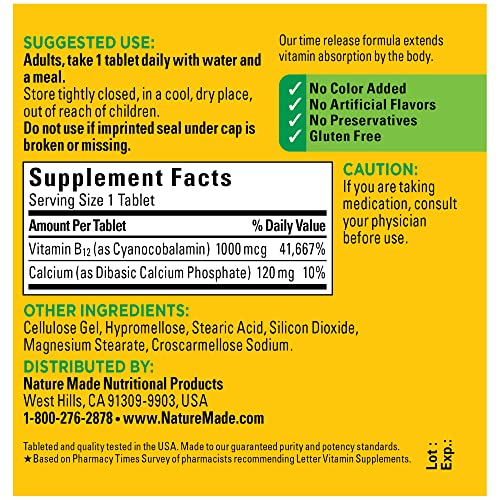 Foto 6 pulgar | Suplemento Dietético De 1000 Mcg De Vitamina B12 Hecho Por La Naturaleza - Venta Internacional.