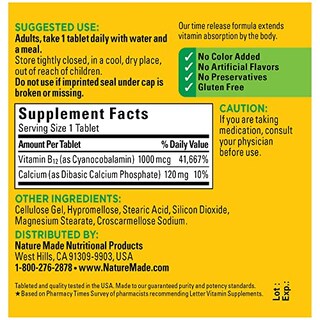 Foto 5 | Suplemento Dietético De 1000 Mcg De Vitamina B12 Hecho Por La Naturaleza - Venta Internacional.
