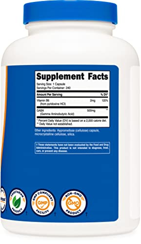 Foto 5 pulgar | Suplemento Nutricost Gaba (ácido Gamma Aminobutírico) + Vitamina - Venta Internacional.