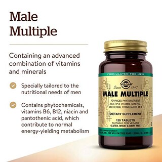 Foto 3 | Suplemento Solgar Male Multiple 120 Tabletas Para Hombres - Venta Internacional.