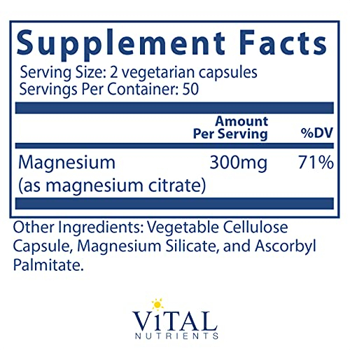 Foto 3 pulgar | Suplemento De Citrato De Magnesio De Vital Nutrients 150 Mg 100 Cápsulas - Venta Internacional.