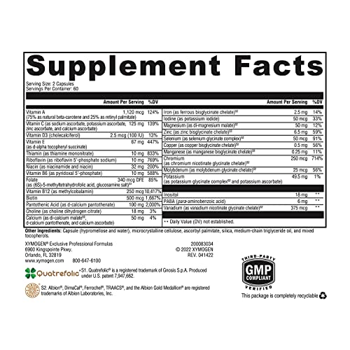 Foto 6 pulgar | Suplemento Xymogen Activnutrients Con Hierro Y Cobre 120 Cápsulas - Venta Internacional.