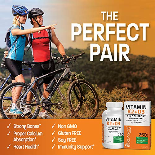 Foto 4 pulgar | Suplemento Bronson Vitamina K2 (mk7) Con D3 5000 Ui 250 Cápsulas - Venta Internacional.