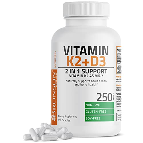 Foto 6 pulgar | Suplemento Bronson Vitamina K2 (mk7) Con D3 5000 Ui 250 Cápsulas - Venta Internacional.
