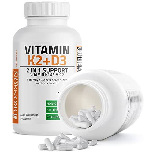 Foto 8 pulgar | Suplemento Bronson Vitamina K2 (mk7) Con D3 5000 Ui 250 Cápsulas - Venta Internacional.