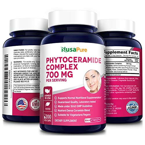 Foto 5 pulgar | Suplemento Del Complejo De Fitoceramidas Nusapure 700 Mg 200 Cápsulas - Venta Internacional.