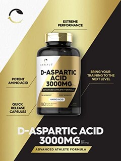 Foto 3 | Suplemento Carlyle De Ácido D-aspártico En Cápsulas De 3000 Mg, 180 Unidades - Venta Internacional.