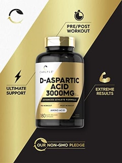 Foto 4 | Suplemento Carlyle De Ácido D-aspártico En Cápsulas De 3000 Mg, 180 Unidades - Venta Internacional.