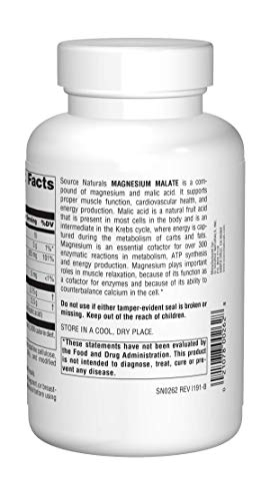 Foto 3 pulgar | Supplement Source Naturals, Malato De Magnesio, 3750 Mg, 180 Tabletas - Venta Internacional.
