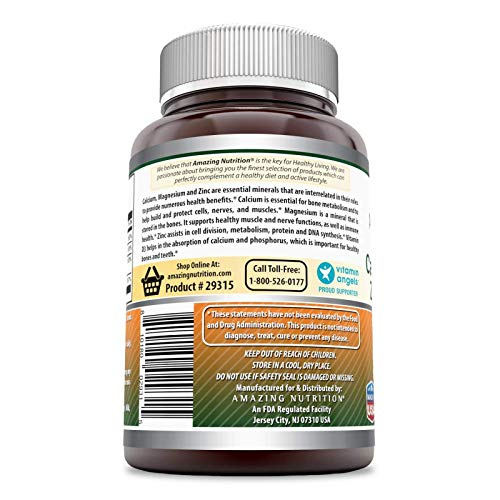 Foto 2 | Suplemento Amazing Formulas: Calcio, Magnesio Y Zinc D3 300 Ta - Venta Internacional.