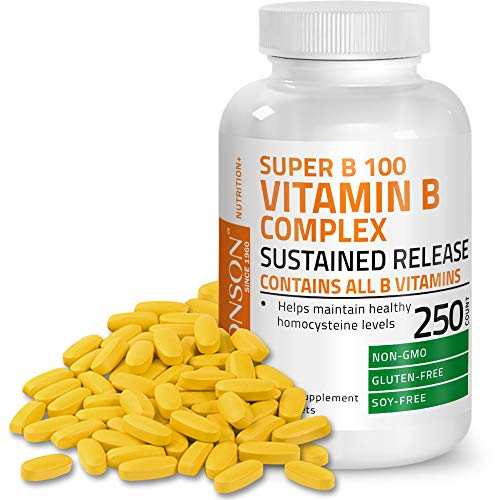 Complejo De Vitamina B, 100% De Alta Potencia, Liberación Sostenida, 250 Tabletas - Venta Internacional.