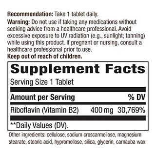 Foto 4 | Suplemento De Riboflavina Y Vitamina B2 De Nature's Way, 400 Mg - Venta Internacional.