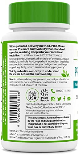 Foto 3 pulgar | Suplemento Hyperbiotics Pro Moms Prenatal Probiotic 30 Tablet - Venta Internacional.