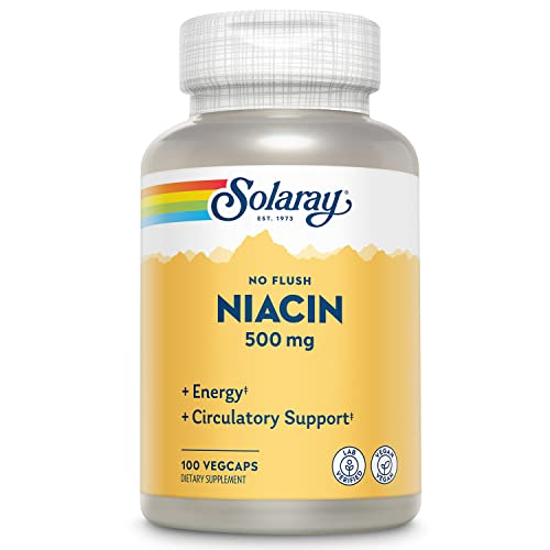 Foto 2 pulgar | Suplemento Solaray Niacin No Flush, 500 Mg, 100 Cápsulas Vegetales - Venta Internacional.