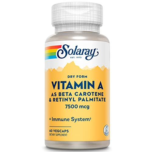 Foto 1 | Suplemento De Vitamina A Solaray Dry Form, 25 000 Ui, 60 Cápsulas Vegetales - Venta Internacional.