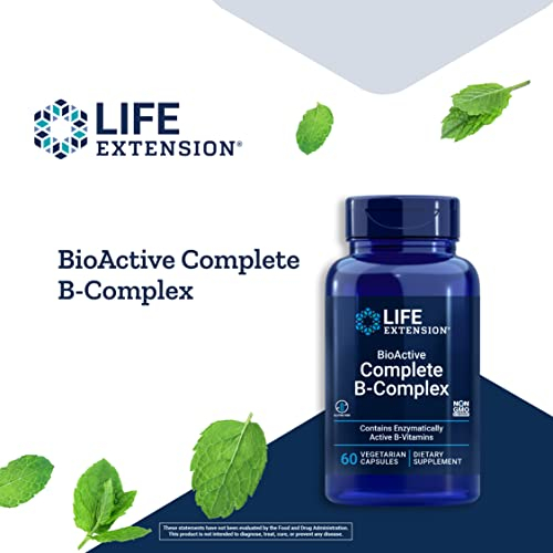 Foto 5 pulgar | Suplemento Life Extension Bioactive Complete B Complex 60 Ca - Venta Internacional.