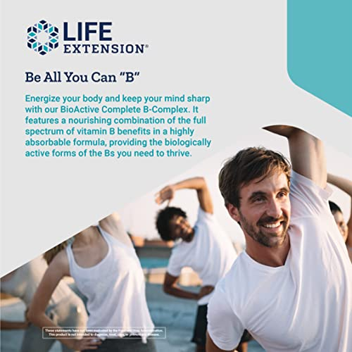 Foto 6 pulgar | Suplemento Life Extension Bioactive Complete B Complex 60 Ca - Venta Internacional.