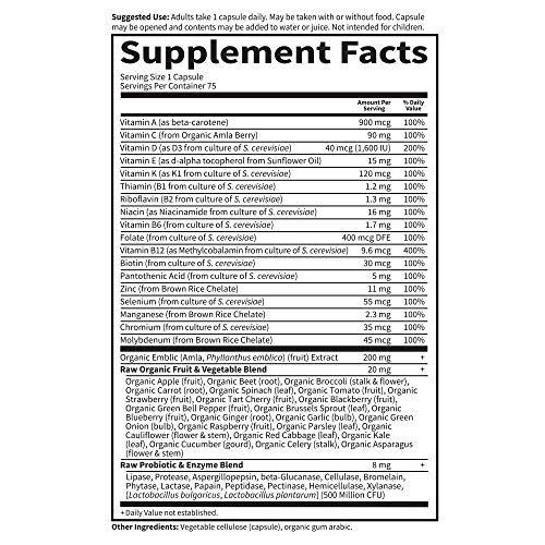 Foto 6 pulgar | Suplemento Multivitamínico Garden Of Life Para Hombres Raw One 75 - Venta Internacional.