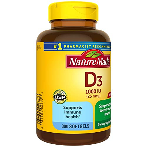 Foto 7 | Suplemento Nature Made De Vitamina D3 1000 Ui 300 Cápsulas Blandas - Venta Internacional.