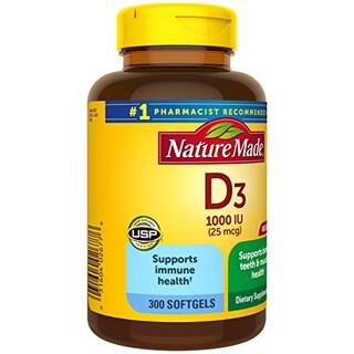 Foto 7 | Suplemento Nature Made De Vitamina D3 1000 Ui 300 Cápsulas Blandas - Venta Internacional.