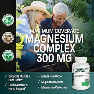 Foto 3 | Suplemento Bronson Triple Magnesium Complex 300 Mg 250 Comprimidos - Venta Internacional.