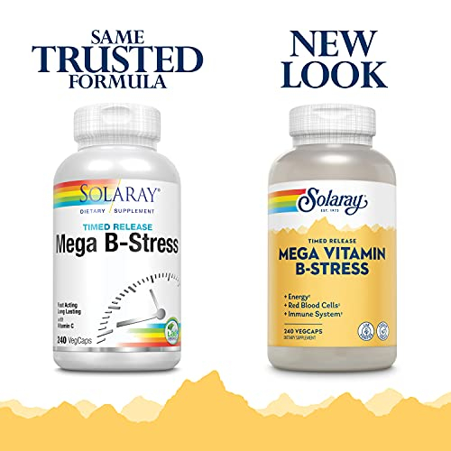 Foto 3 | Suplemento Solaray Mega Vitamina B Stress De Liberación Prolongada, 240 Unidades - Venta Internacional