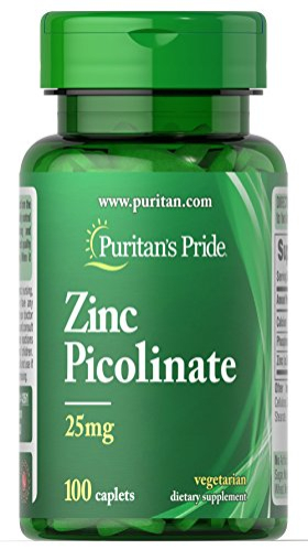 Foto 2 pulgar | Suplemento De Picolinato De Zinc Puritan's Pride, 25 Mg, Cápsulas, 100 G - Venta Internacional.