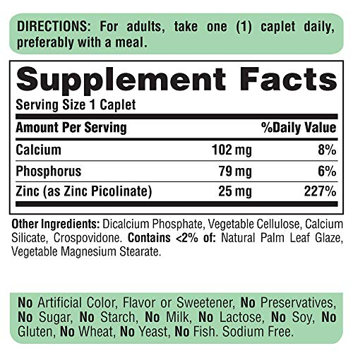 Foto 3 pulgar | Suplemento De Picolinato De Zinc Puritan's Pride, 25 Mg, Cápsulas, 100 G - Venta Internacional.