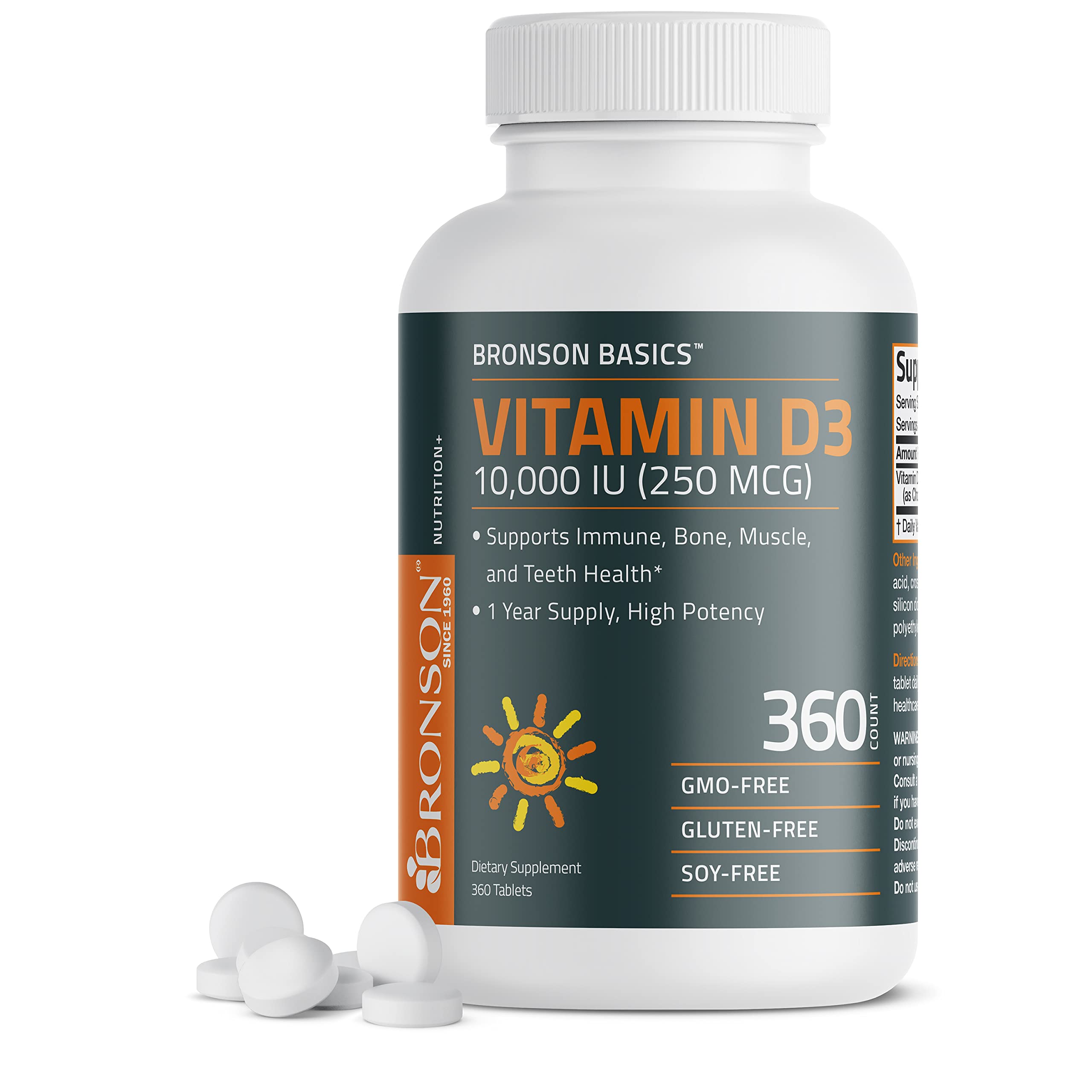 Foto 2 pulgar | Vitamina D3 Bronson, Suministro De 10,000 Ui (250 Mcg) Para  - Venta Internacional.