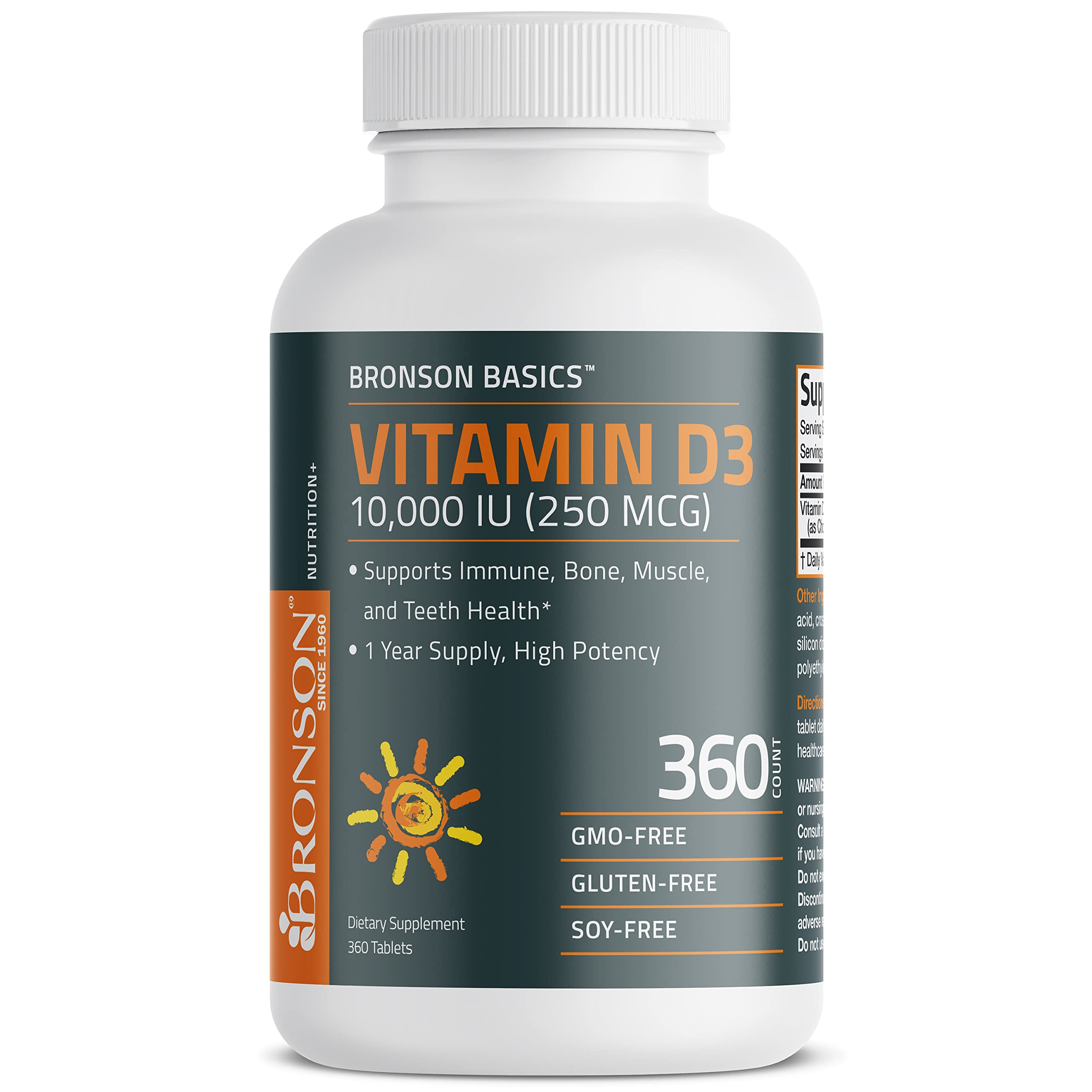 Foto 6 pulgar | Vitamina D3 Bronson, Suministro De 10,000 Ui (250 Mcg) Para  - Venta Internacional.