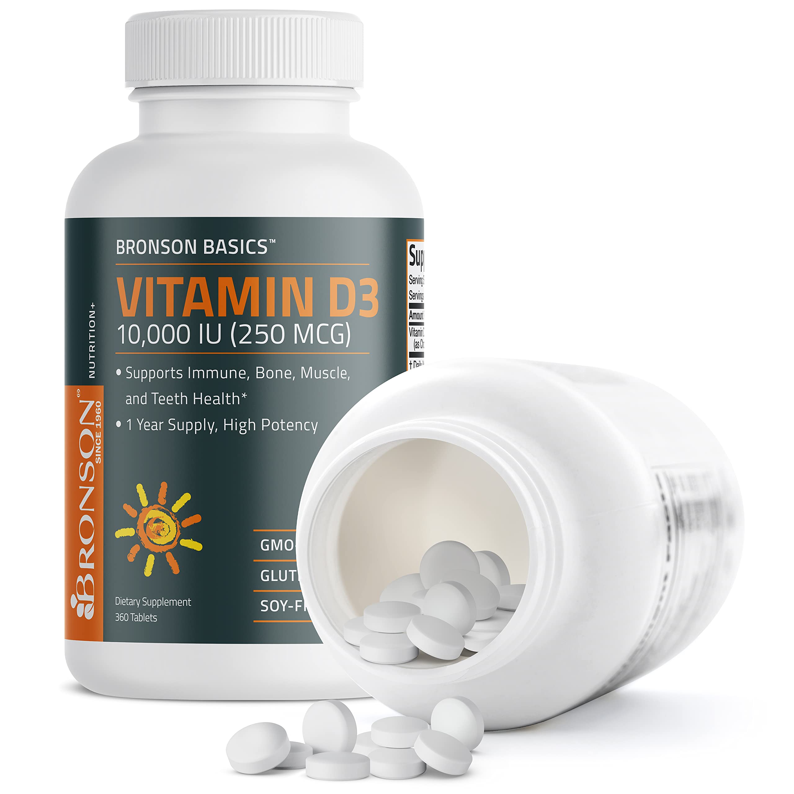 Foto 7 pulgar | Vitamina D3 Bronson, Suministro De 10,000 Ui (250 Mcg) Para  - Venta Internacional.