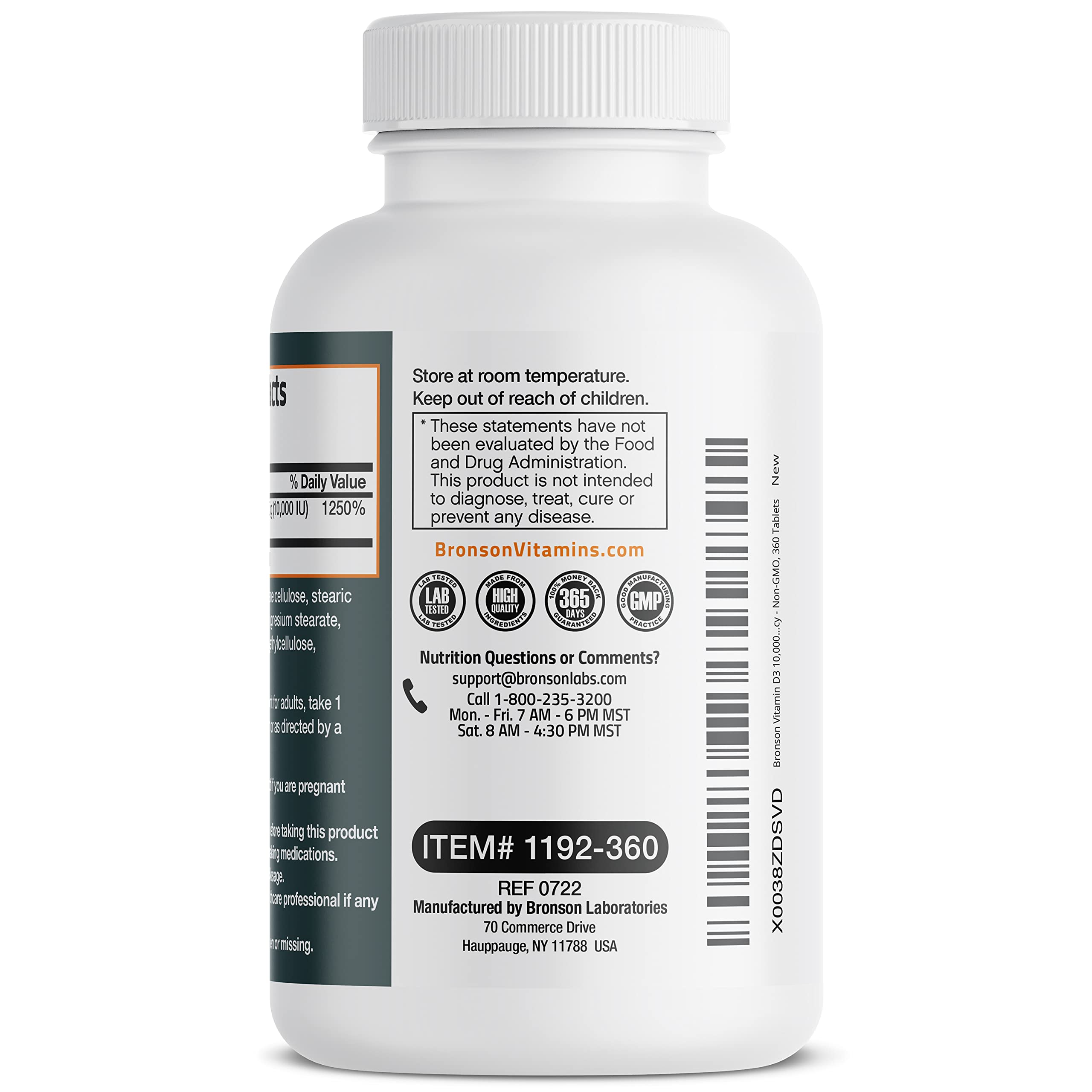 Foto 7 | Vitamina D3 Bronson, Suministro De 10,000 Ui (250 Mcg) Para  - Venta Internacional.