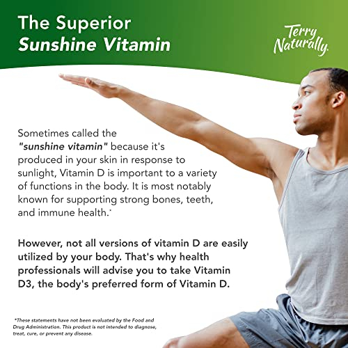 Foto 3 pulgar | Suplemento Terry Naturally de Vitamina D3 5000 UI 180 Comprimidos - Venta Internacional