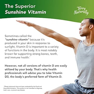 Foto 2 | Suplemento Terry Naturally de Vitamina D3 5000 UI 180 Comprimidos - Venta Internacional