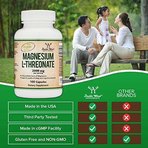 Foto 5 | Suplemento De L-treonato De Magnesio Double Wood, 2000 Mg, 100 Cápsulas - Venta Internacional.
