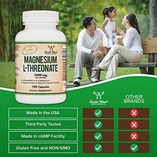 Foto 5 | Suplemento De L-treonato De Magnesio Double Wood, 2000 Mg, 100 Cápsulas - Venta Internacional.