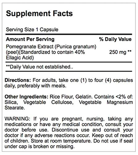 Foto 3 pulgar | Suplemento De Extracto De Granada Puritan's Pride, 250 Mg, 120 Tabletas - Venta Internacional.