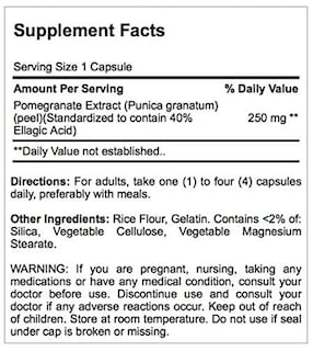 Foto 2 | Suplemento De Extracto De Granada Puritan's Pride, 250 Mg, 120 Tabletas - Venta Internacional.