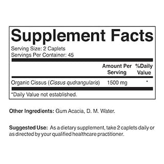 Foto 2 | Suplemento Brieofood Cissus Quadrangularis 1500 Mg 90 Comprimidos - Venta Internacional.