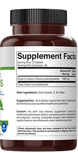 Foto 5 pulgar | Suplemento Brieofood Cissus Quadrangularis 1500 Mg 90 Comprimidos - Venta Internacional.