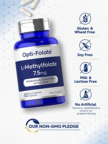 Foto 5 pulgar | Suplemento De L-metilfolato De Carlyle 7,5 Mg 60 Cápsulas - Venta Internacional.